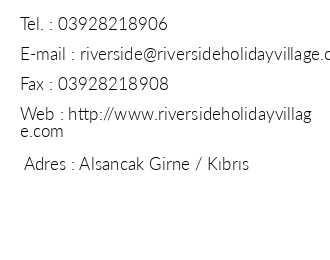 Riverside Garden Resort iletiim bilgileri